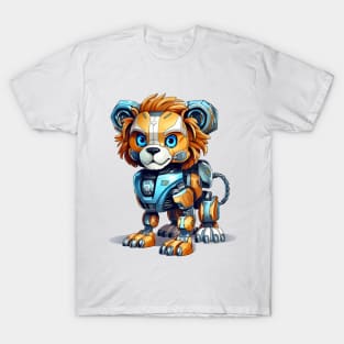 Cartoon lion robots. T-Shirt, Sticker. T-Shirt